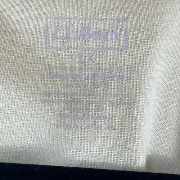 LL Bean Womens Plus 2X Yellow 100% Supima Cotton 3/4 Sleeve Top Shirt - Picture 4 of 9